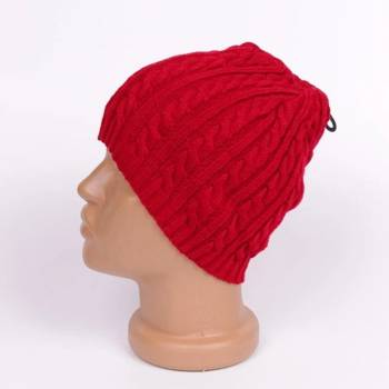 Image 1 of Мъжка плетена шапка в бордо