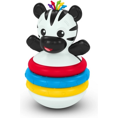 Baby Einstein Играчка за конструиране с дъвка зебра Stack & Wobble Zen 3 месеца+ (AGS16709-6)