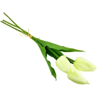DOMMIO Zväzok 3 ks tulipánov, krémové, 50 cm