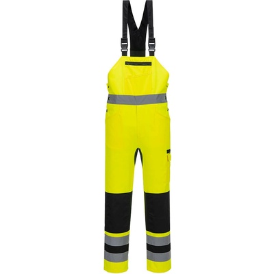 Portwest CD852 WX2 Eco Hi-Vis nohavice na traky Yellow/Black