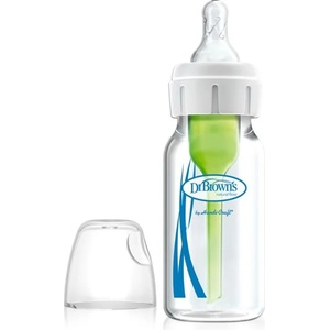 Dr. Brown's Стъклено шише Dr. Brown's Natural Flow Options+ Narrow, 120 ml (72239321324) - baby