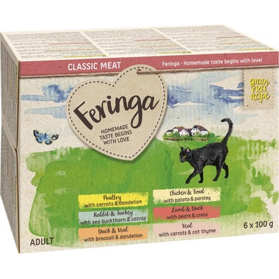 Feringa 24x100г смесен пакет II Feringa Classic Meat Menu купичка, за котки