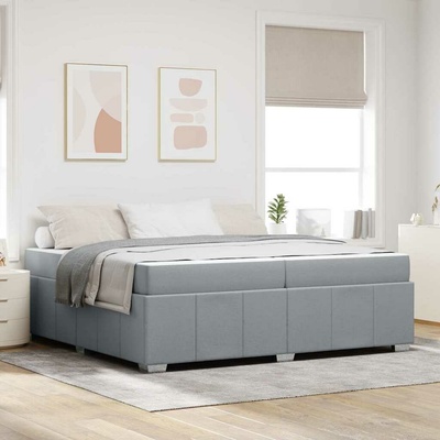 zahrada-XL 3398307 Rám postele s matrací Světle šedá textil