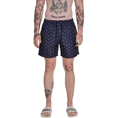 Urban Classics Бански гащета Urban classics Pattern swimming shorts - Blue (Flamingo)