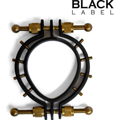 Black Label Pussy Clamp 2.0 with Spikes Black-Gold