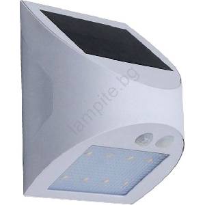 NEDES LED соларно стенно осветително тяло със сензор LED/3W/3, 7V 1200 mAh IP54 бяло (ND4165)