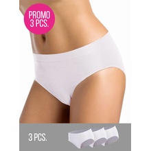 3PACK Kalhotky klasické bezešvé Slip midi Intimidea Černá