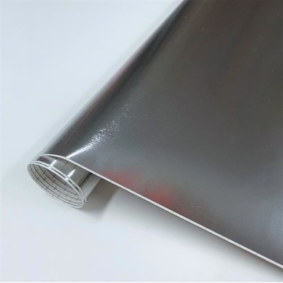 Gekkofix 10296 Samolepiace fóliemetalická, kartáčová, strieborná, lesklá, metráž, šírka 45cm, návin 15m