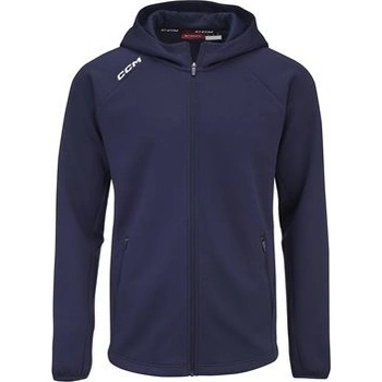 CCM Mikina CCM Locker Room Full Zip Hoodie 2022 JR, tmavo modrá