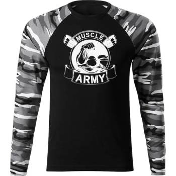 DRAGOWA FIT-T Тениска с дълъг ръкав Muscle Army Original, градски камуфлаж, 160 г/м2 (5631)