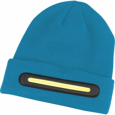 Strend Pro čiapka so svetlom beanie 40x LED modrá akrylové vlákna 750 mAh batéria