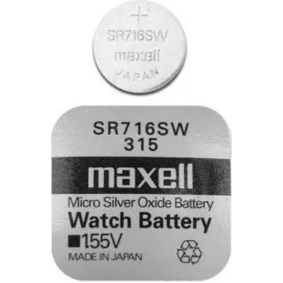 Бутонна батерия сребърна maxell sr716 sw 1.55v /315/ (ml-bs-sr716-sw)