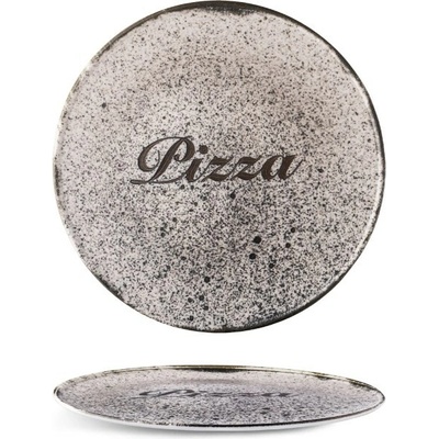 G. Benedikt Talíř na pizzu BASIC 32 cm, dekor Rustic paris blue + logo Pizza