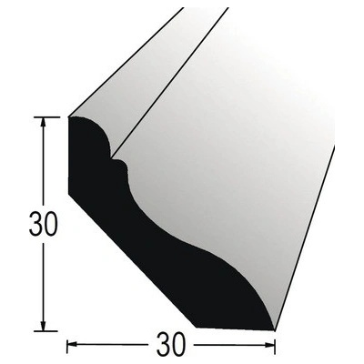 Lišta podlahová dub 30x30mm, délka 240cm, nastavavovaná