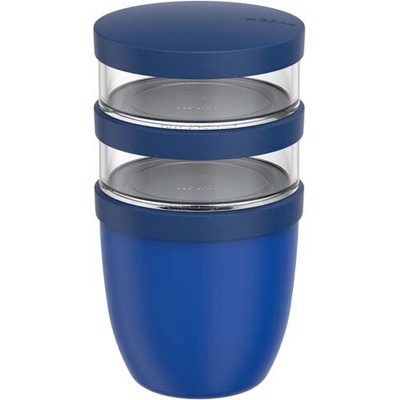 Mepal Ellipse 3dielny hrniec na obed s objemom 500 ml + 2 × 200 ml - Sýta modrá