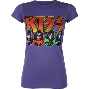 Kiss Logo, Faces & Icons Purple S Дамски Риза (KISSTS14LPU01)