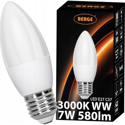Milio LED žiarovka C37 E27 7W 580 lm teplá biela