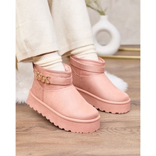 Resti Light brown women's shoes a'la snow boots with ornament