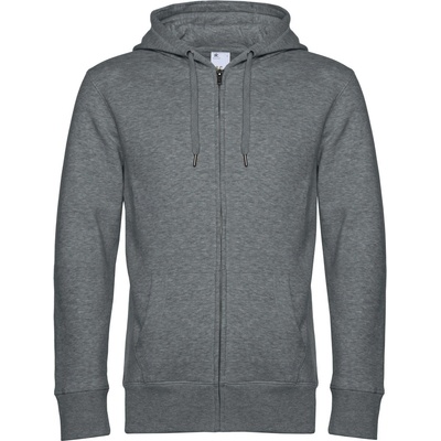 B&C Collection B&C KING KIPPED HOOD / Мъжка блуза с цип - сива XL (01U03Kx4804)