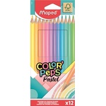 Maped Комплект цветни моливи, триъгълни, MAPED "ColorPeps Pastel", 12 различни пастелни цвята 832069FC (832069FC)