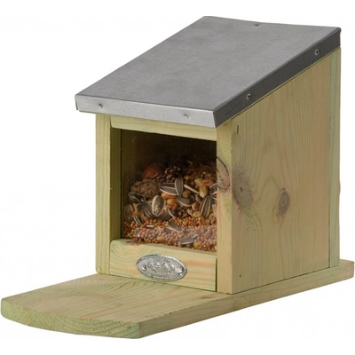 Esschert Design Kŕmidlo pre veveričky Ema 19 x 12,5 x 25,5 cm drevo kov hnedá