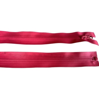 Zip spirálový voděodolný bundový 5mm dělitelný délka 60 cm - RŮŽOVÁ MALINOVÁ