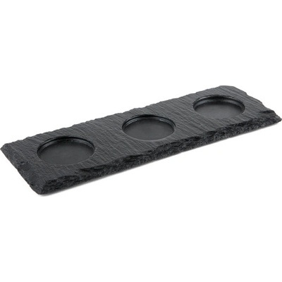APS Prezentační tác z břidlicového kamene 280x100 mm 00987 černá