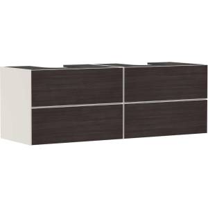 Hansgrohe Xevolos E - Шкафче за умивалник 157x56x55 см, 4 чекмеджета, матово бежово/тъмен дъб 54200730 (54200730)