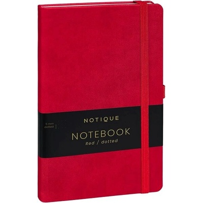 Notique Notes tečkovaný, červený, 13 × 21 cm – Zboží Dáma