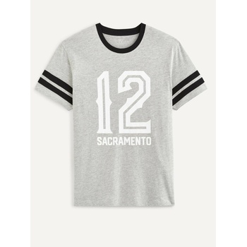 Celio Светлосива мъжка тениска с щампа Celio Celio | Siv | МЪЖЕ | S