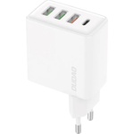 Dudao Захранване за ел. мрежа с 3хUSB-A и USB-C изходи и технология за бързо зареждане - Dudao Quick Wall Charger 20W (бял) (A5H)