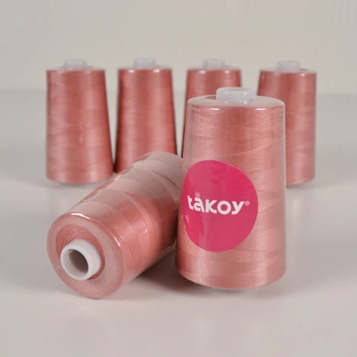Takoy Overlock / coverlock polyesterová niť TKY 5000 farba červenobéžová