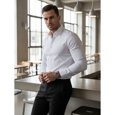 Dstreet pánská elegantná košel'a DX2590 biela