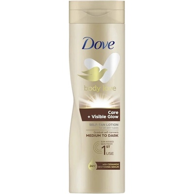 Dove Body Love samoopalovacie mlieko na telo odtieň Medium To Dark 250 ml