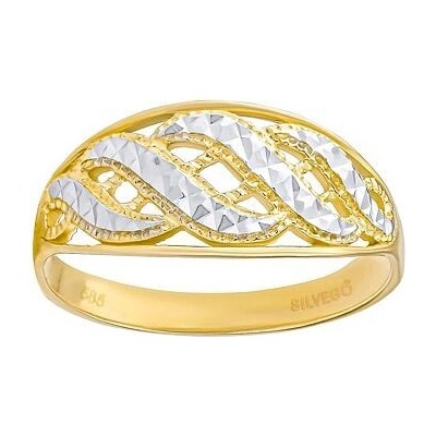 SILVEGO Zlatý prsten Calanthé ze žlutého a bílého zlata FNNNP36RGYW