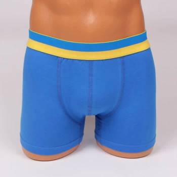 Image 1 of Светлосин мъжки боксер с жълта лента