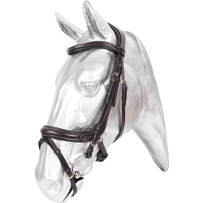 Kentaur Anatomická uzdecka s konstrastním prošitím hnědá – Zboží Mobilmania