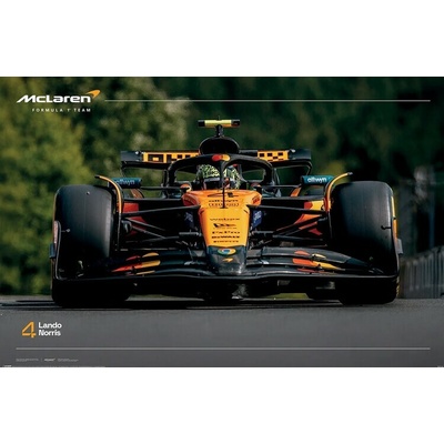 Plakát, Obraz - Formula 1 - Lando Norris Number 4, 91.5 × 61 cm
