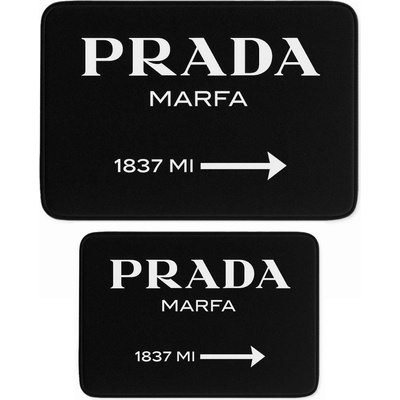 Mila Home Черни кадифени килими за баня в комплект 2 бр. 60x100 cm Prada - Mila Home (HKG-PRD-Paspas002)