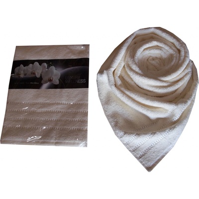 Kapatex Bavlněný froté ručník krémová 50 x 100 cm