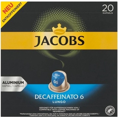 Jacobs Lungo 8 Intenso pražená mletá káva v kapslích 20 ks 104 g