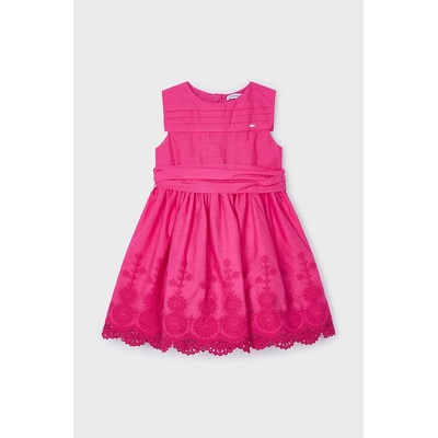 Mayoral Детска памучна рокля Mayoral в розово къса разкроена (3917.6B.Mini.PPYH)