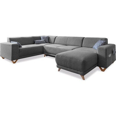 Miuform Сив разтегателен/с място за съхранение ъглов диван (ляв ъгъл/U форма) Classy Sophie - Miuform (B534LIN18)