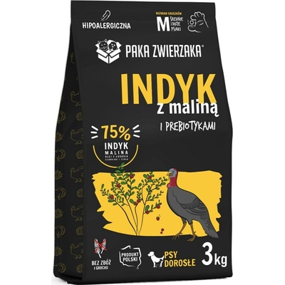 Paka Zwierzaka Turkey with raspberry M 3 kg