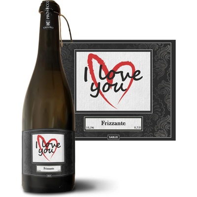 Sablio I Love you srdce Prosecco biele suché šumivé víno 10,5 % 0,75 l (holá fľaša)