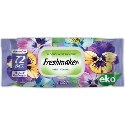 Freshmaker vlhčené ubrousky s květinovou vůní 72 ks Fialka