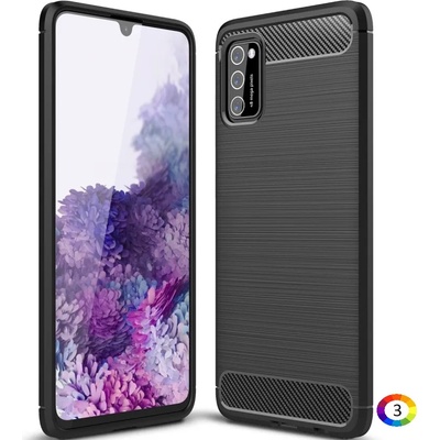 Samsung Galaxy A02s Удароустойчив Carbon Fiber Калъф и Протектор