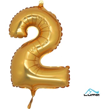 Luma Balónek foliový č.2 zlatý 43cm