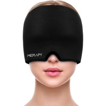 Merapy Čiapka na migrénu a bolesť hlavy - Headmask Čierna / V prednej časti
