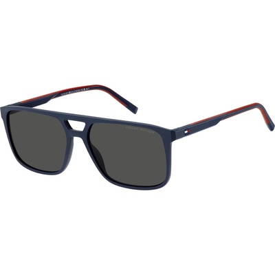 Tommy Hilfiger Слънчеви очила Tommy Hilfiger Men's Angular Square Sunglasses - Blue Red
